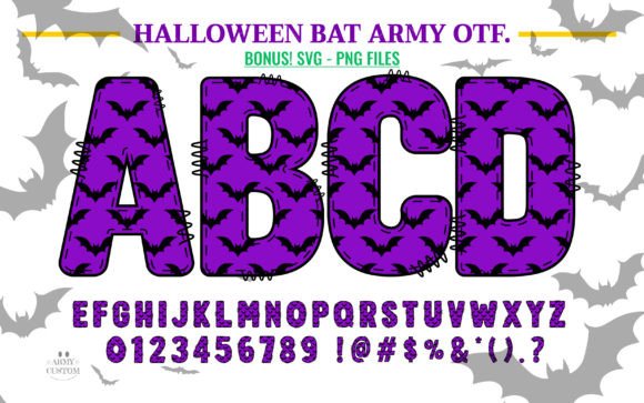 Bat Army: A Halloween Doodle Font for Creative Projects