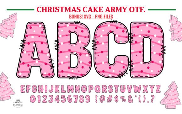 Christmas Cake Army: A Festive Font for Every Creative Project