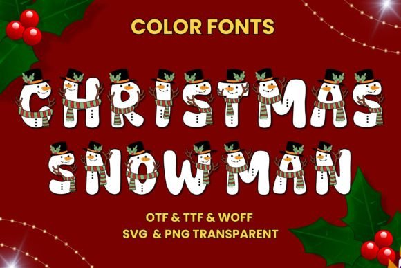 Christmas Snowman: A Playful Display Font for Festive Projects