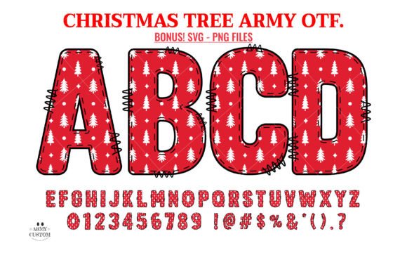Deck the Digital Halls with the Christmas Tree Army Font