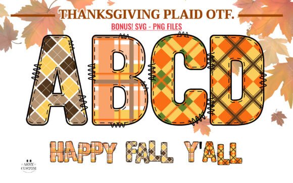 Embrace Cozy Design with the Fall Plaid Bundle Army Typeface