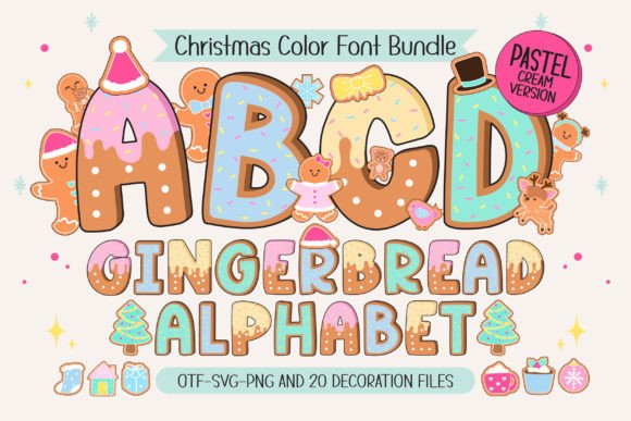 Gingerbread Pastel Cream: A Sweet Twist on Festive Typography