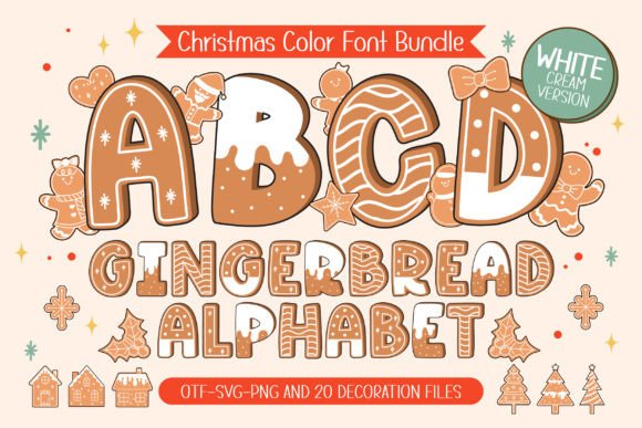 Gingerbread White Cream: A Festive Font for Cozy Holiday Designs
