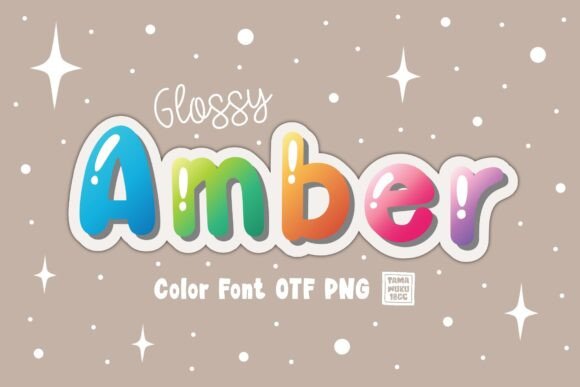 Glossy Amber: A Color Font for Vibrant, Modern Designs