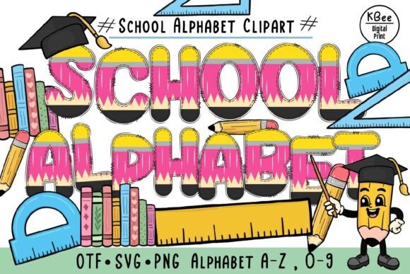 School Pencil: A Hand-Drawn Doodle Font for Creative Projects