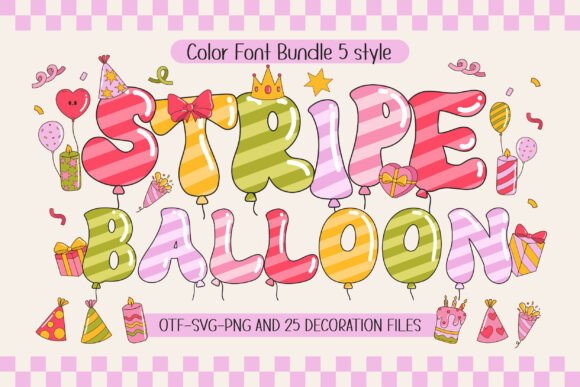Stripe Balloon: A Fun Font for Festive Designs