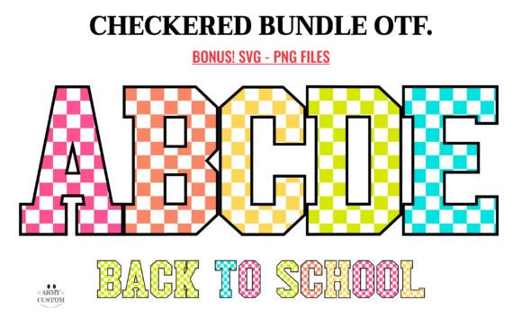 The Checkered Back to School Bundle: A Font with Retro Soul