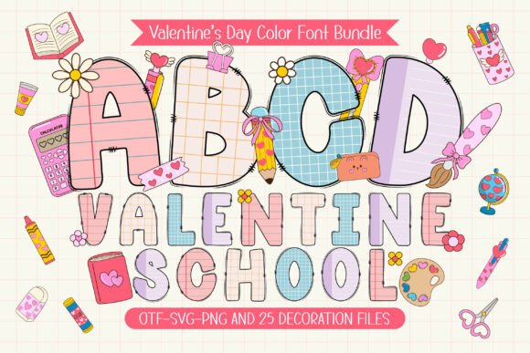 Valentine School: A Font Where Learning Meets Love