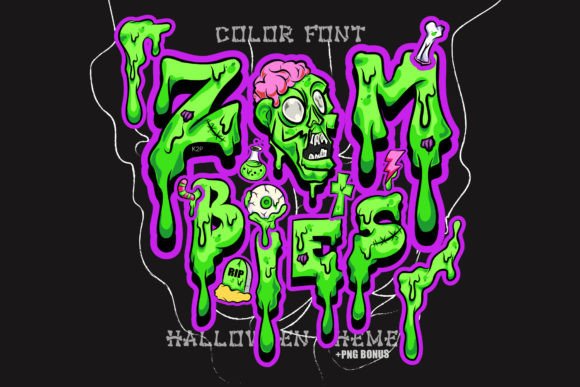 Zombies Halloween Color Font: A Fun, Spooky Typeface for Creative Projects